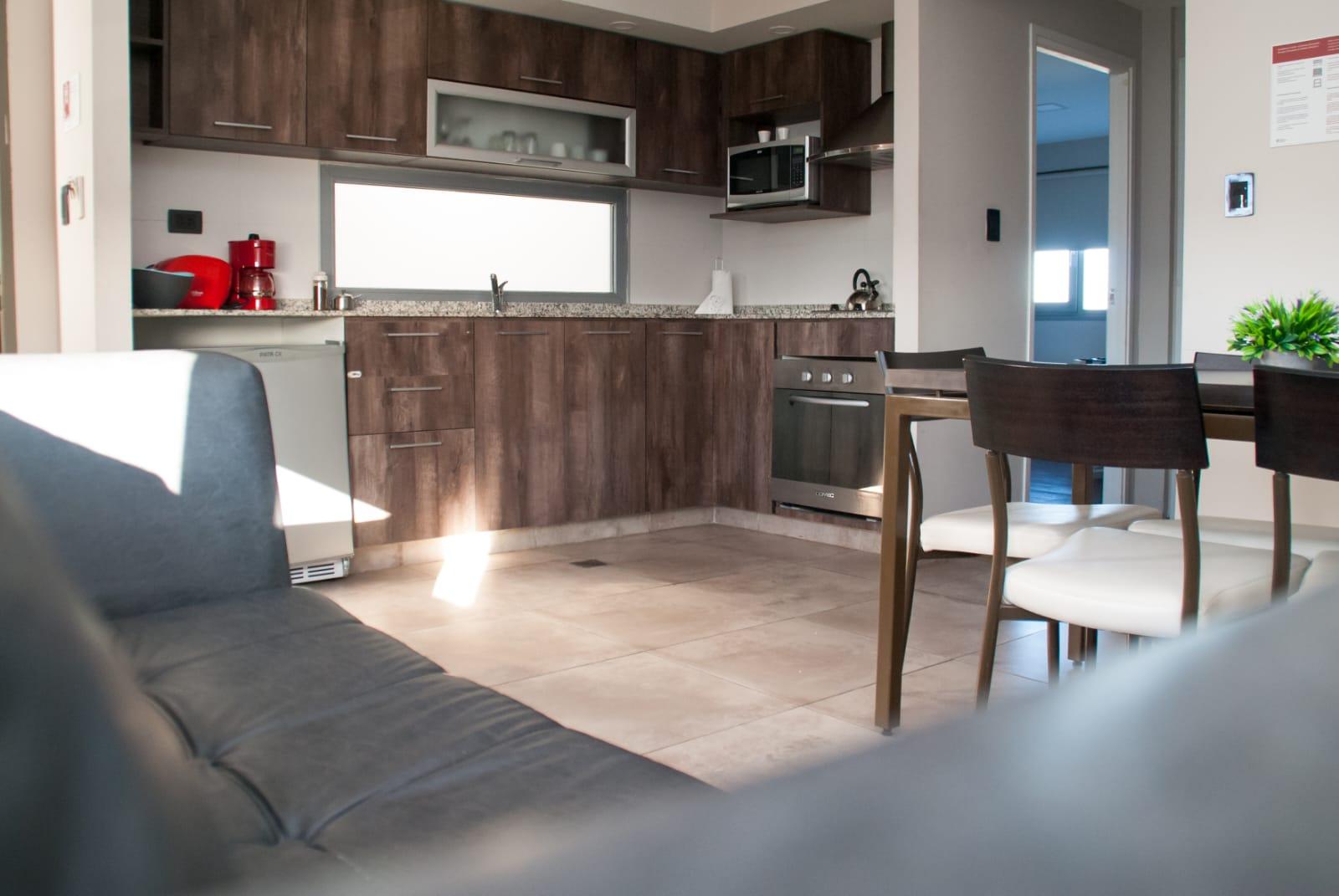 Cocina integrada al living comedor